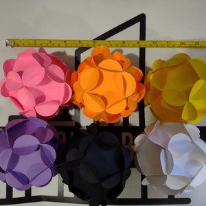 6 3d Paper Balls 4.5in Diameter